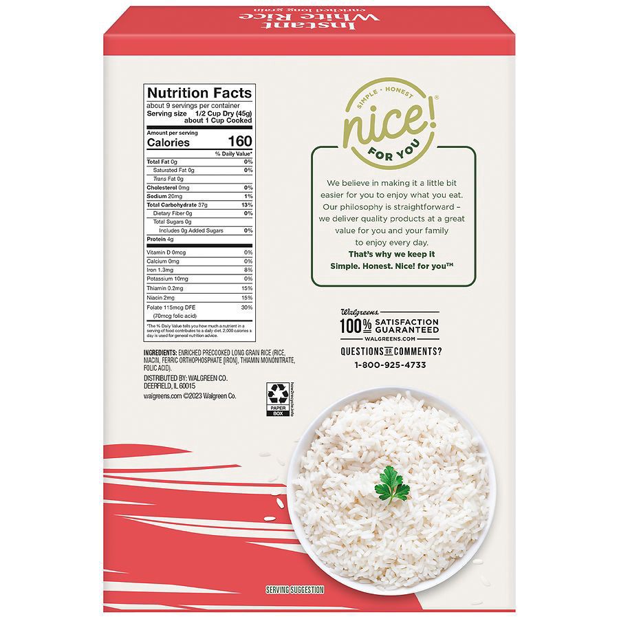 slide 3 of 3, Nice! Instant White Rice, 14 oz