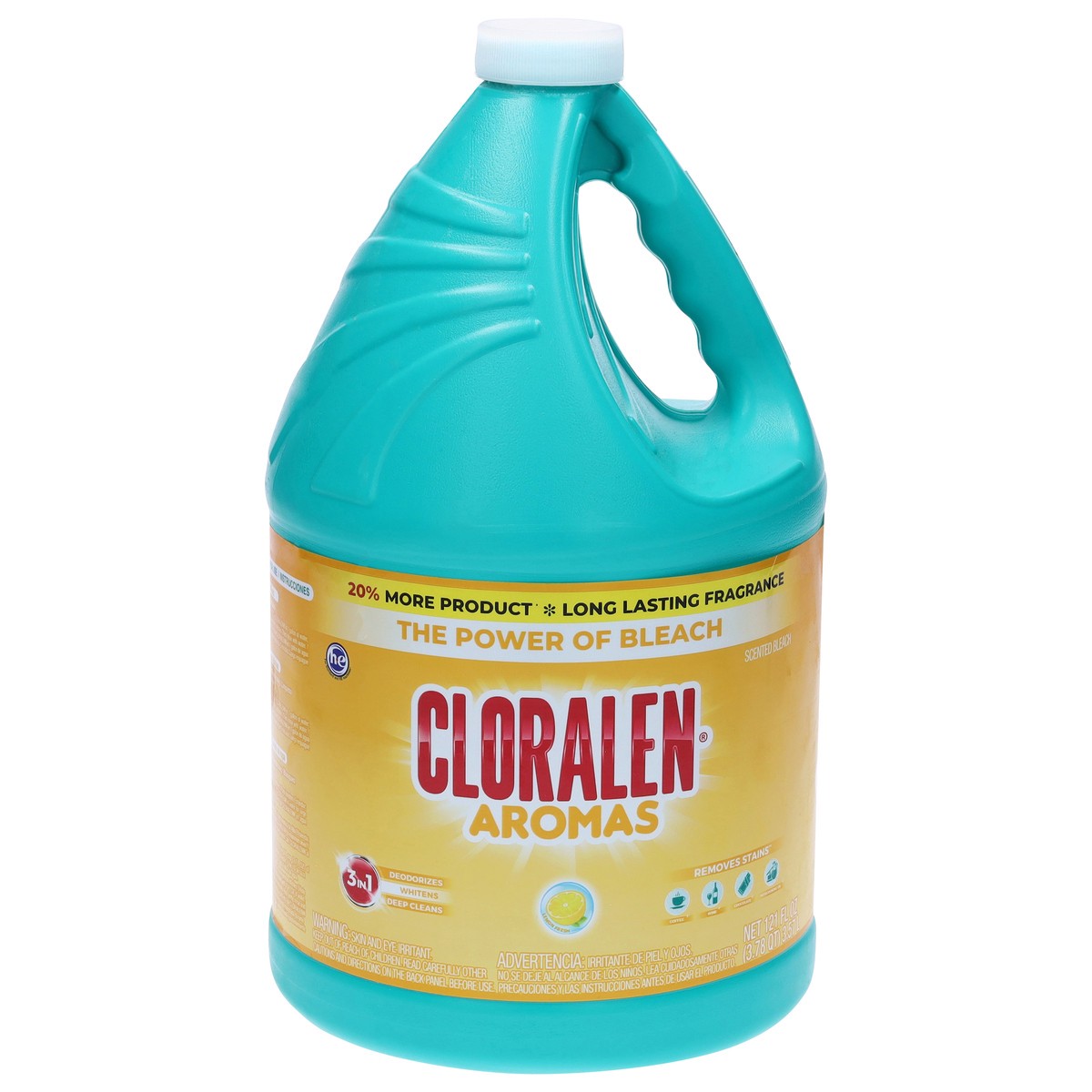 slide 1 of 1, Cloralen Lemon Fresh Bleach, 121 oz