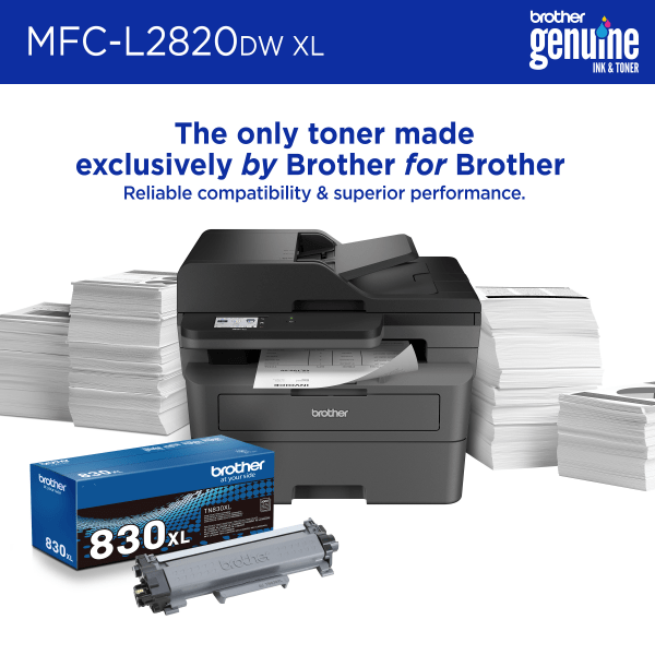 slide 6 of 8, Brother Mfc-L2820Dw Xl Wireless Compact Monochrome All-In-One Laser Printer With Up To 4,200 Pages Of Toner Included, 1 ct