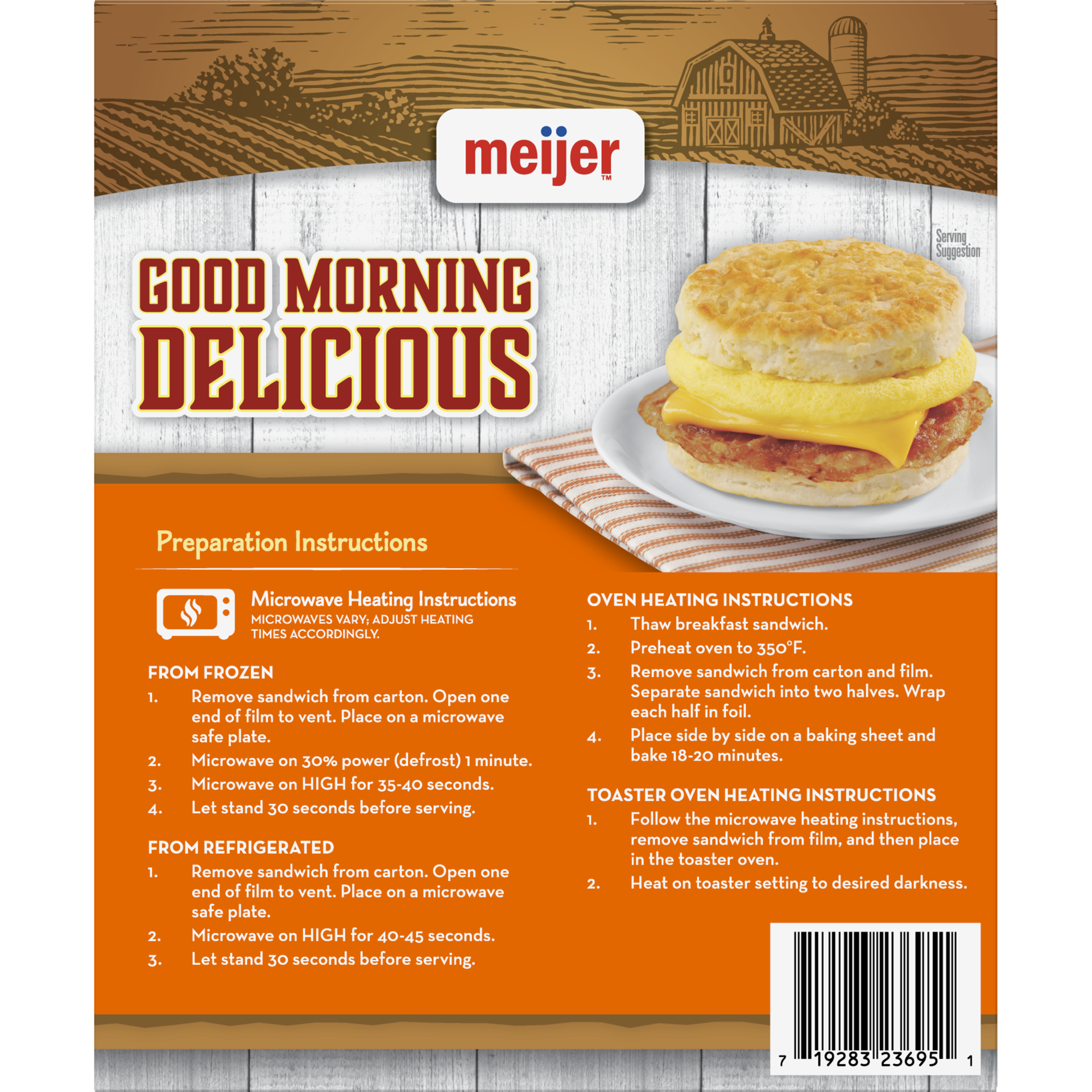 slide 2 of 5, MEIJER Bacon, Egg & Cheese Biscuit Sandwiches, 408.23 g