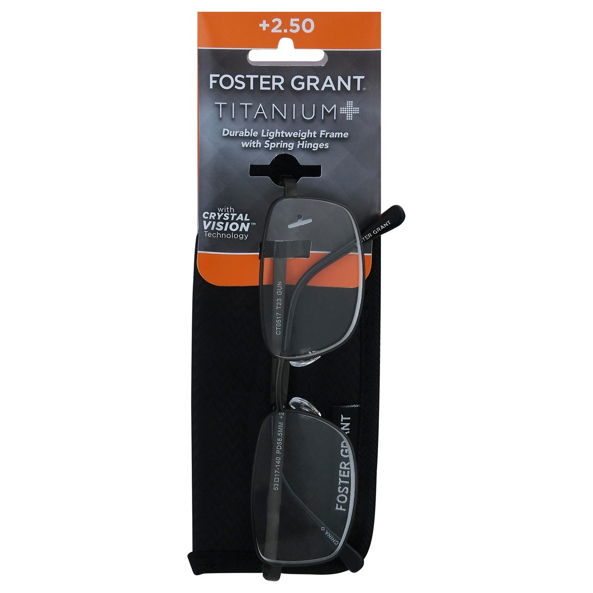 slide 6 of 9, Foster Grant T23 Titanium Reading Glasses Gun Metal, 1 ct