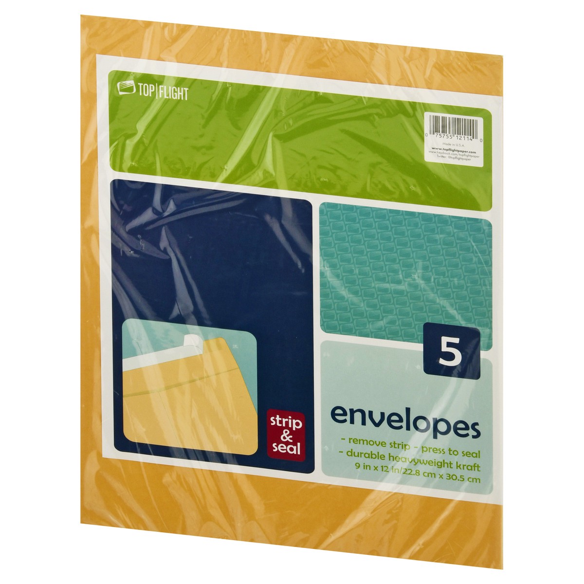 slide 5 of 11, Top Flight Strip & Seal Envelopes 5 ea, 5 ct