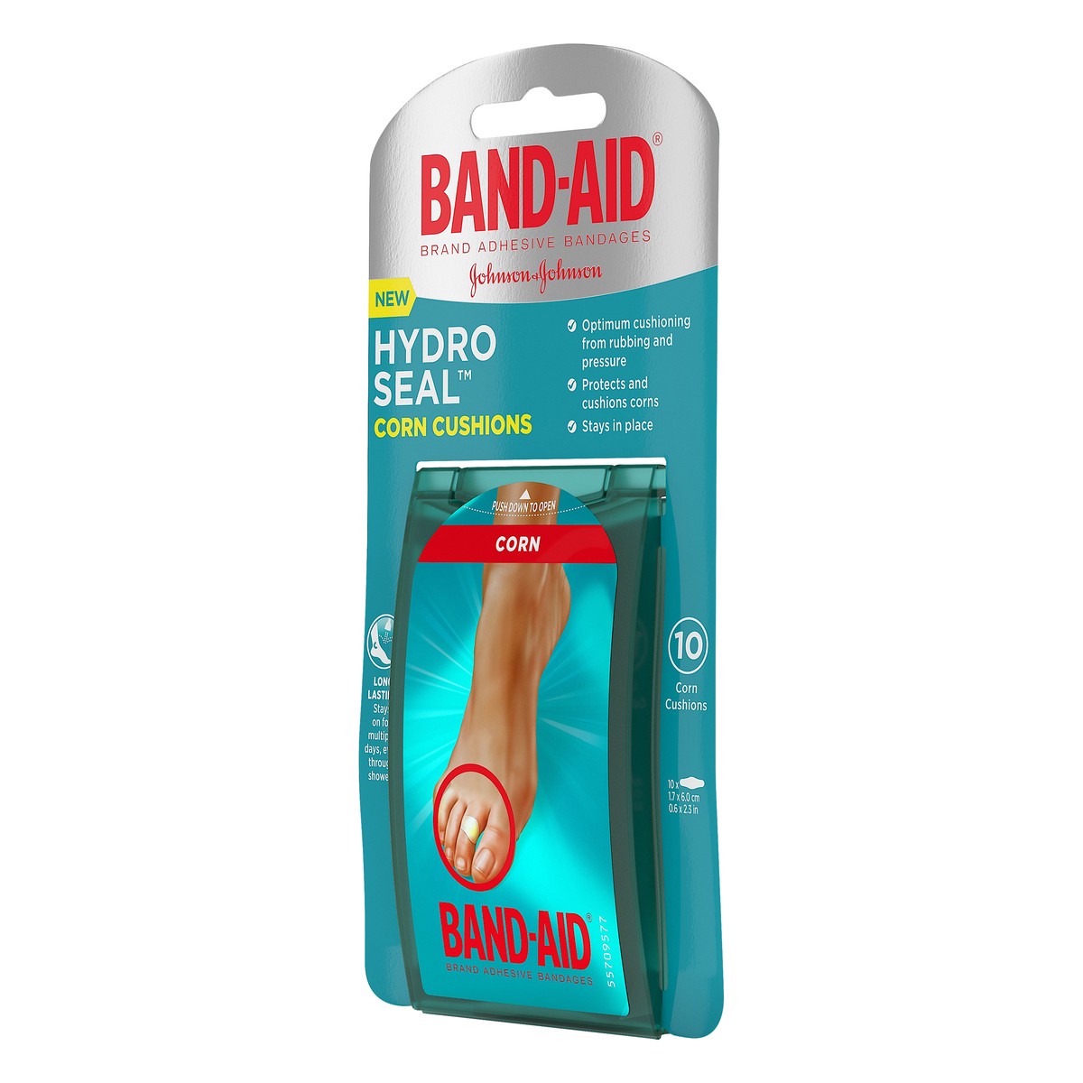 slide 4 of 9, BAND-AID Hydro Seal Bandages Corn Cushion, Waterproof Corn Pads, Medium 10 Count, 10 ct