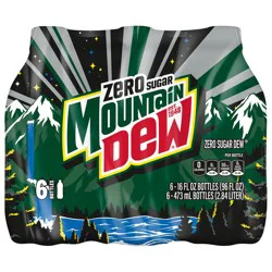 Mountain Dew Zero Sugar Soda Citrus 16 Fl Oz, 6 Count