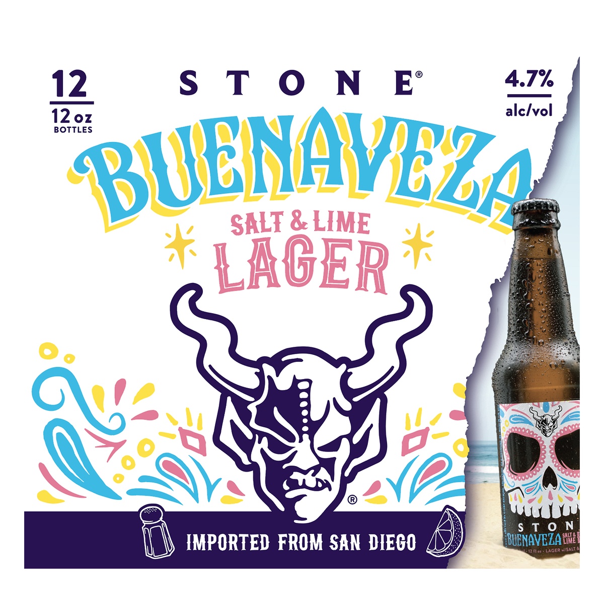 slide 1 of 1, Stone Buenaveza Salt & Lime Lager Bottles, 12 ct; 12 oz