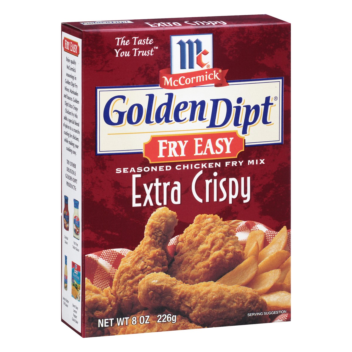 slide 2 of 10, McCormick Golden Dipt Fry Easy Extra Crispy Seasoned Chicken Fry Mix, 8 oz