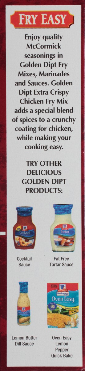 slide 7 of 10, McCormick Golden Dipt Fry Easy Extra Crispy Seasoned Chicken Fry Mix, 8 oz