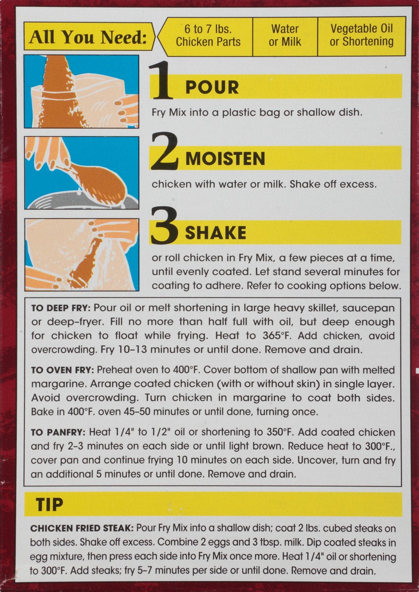 slide 10 of 10, McCormick Golden Dipt Fry Easy Extra Crispy Seasoned Chicken Fry Mix, 8 oz