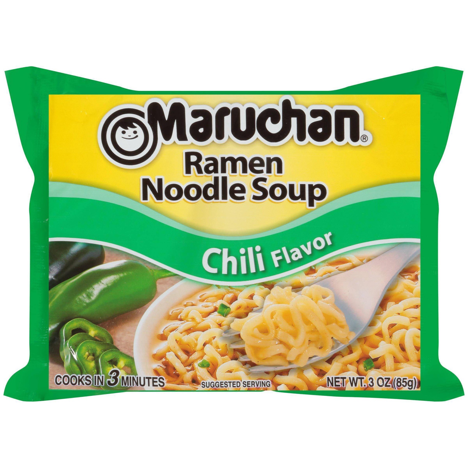 slide 1 of 7, Maruchan Chili Flavored Ramen Noodle Soup, 3 oz