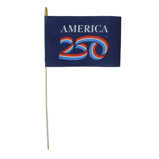 slide 1 of 4, Valley Forge 8" X 12" America 250 Stick Flag, 8 in x 12 in