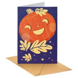 Carlton Cards Halloween Card - Large Pumpkin