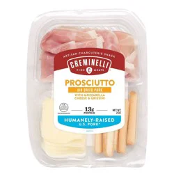 Creminelli Fine Meats Prosciutto with Mozzarella Cheese & Grissini 2 oz