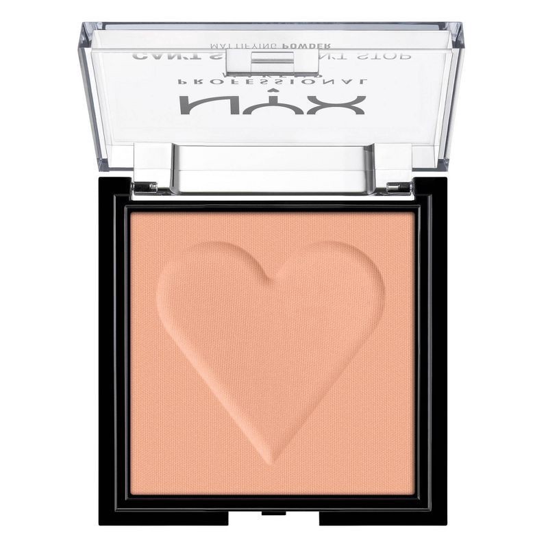 slide 4 of 7, NYX Professional Makeup Can't Stop Won't Stop Mattifying Powder Brightening Peach, 0.21 oz