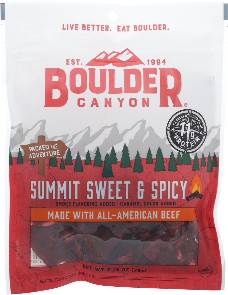 slide 2 of 12, Boulder Canyon Summit Sweet & Spicy Beef Jerky 2.75 oz, 2.75 oz