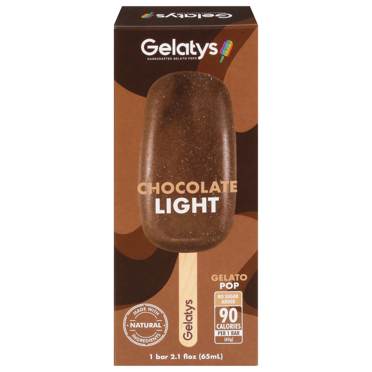 slide 1 of 10, Gelatys Handcrafted Gelato Pop - Chocolate Light, 2.06 fl oz