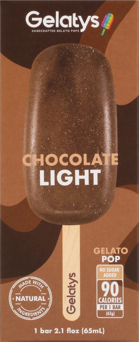 slide 9 of 10, Gelatys Handcrafted Gelato Pop - Chocolate Light, 2.06 fl oz