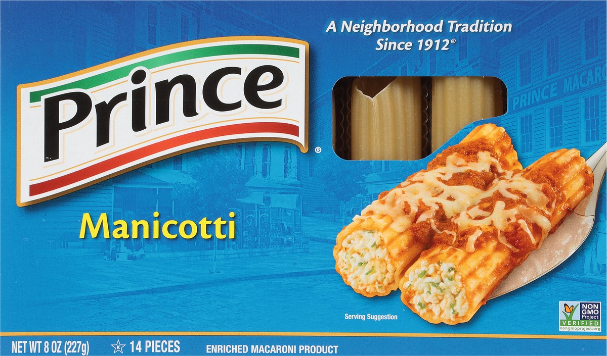 slide 6 of 9, Prince Enriched Macaroni Product Mancicotti - 14 CT, 8 oz