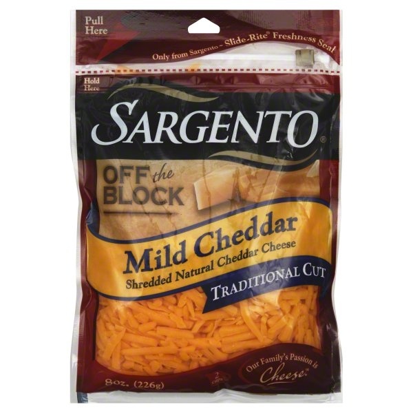 slide 1 of 3, Sargento Traditional Cut Cheese, Off The Block, Mild Cheddar, 8 oz