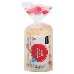Essential Everyday Bagels, Plain, Artisan Style, Pre-Sliced