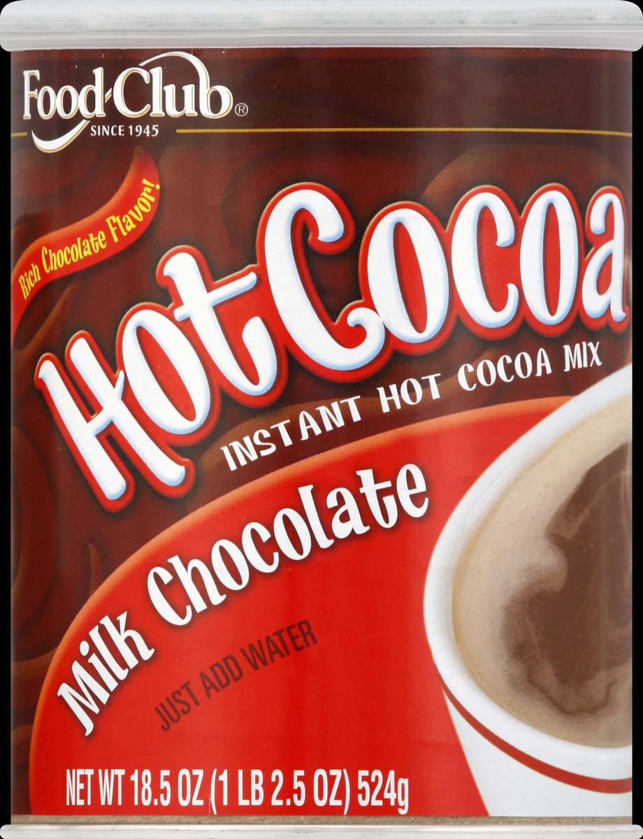 slide 5 of 6, Food Club Milk Chocolate Flavored Instant Hot Cocoa Mix, 18.5 oz