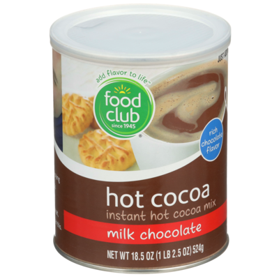slide 1 of 1, Food Club Milk Chocolate Flavored Instant Hot Cocoa Mix, 18.5 oz