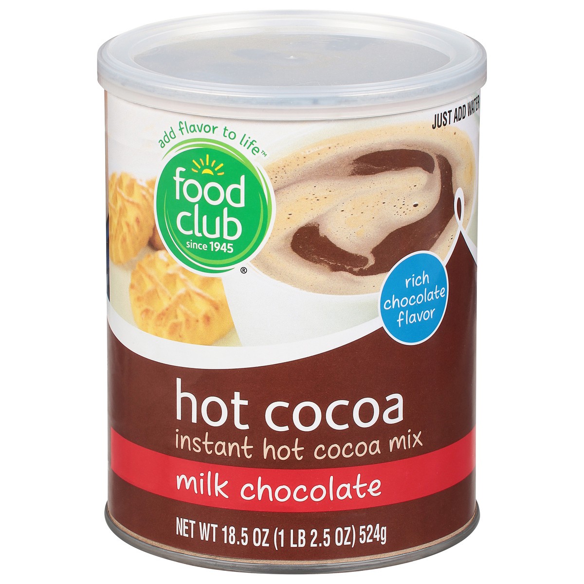 slide 1 of 6, Food Club Milk Chocolate Flavored Instant Hot Cocoa Mix, 18.5 oz