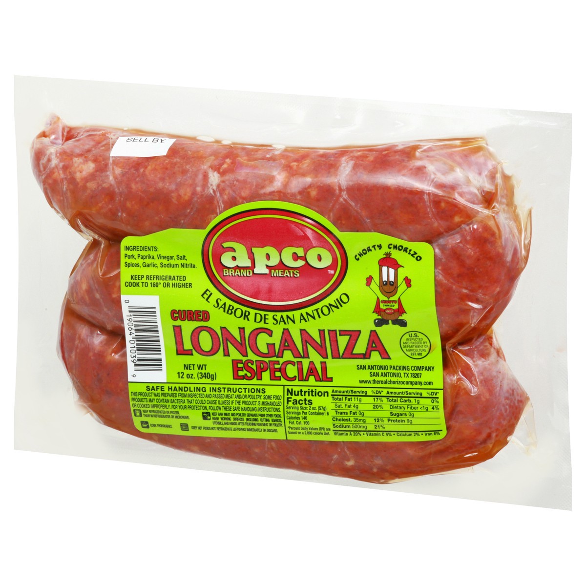 slide 3 of 13, apco Cured Especial Longaniza 12 oz, 12 oz