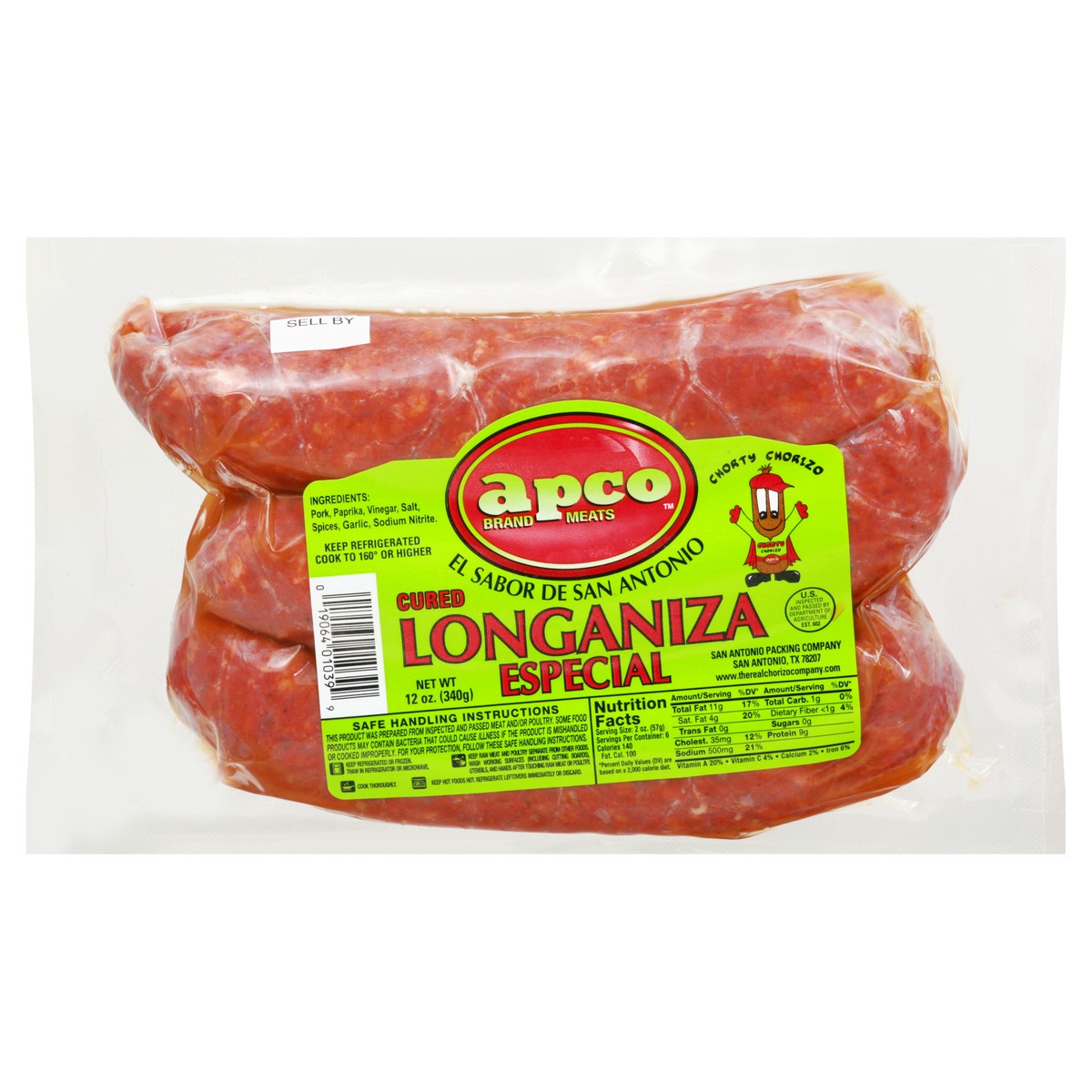 slide 9 of 13, apco Cured Especial Longaniza 12 oz, 12 oz