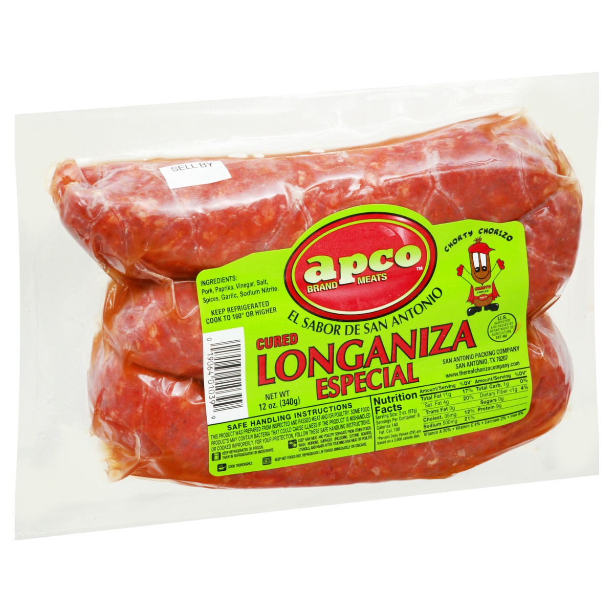 slide 6 of 13, apco Cured Especial Longaniza 12 oz, 12 oz