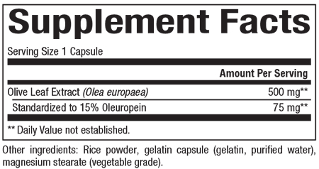 slide 2 of 2, Natural Factors Olive Leaf Extract Dietary Supplement, 1 ct