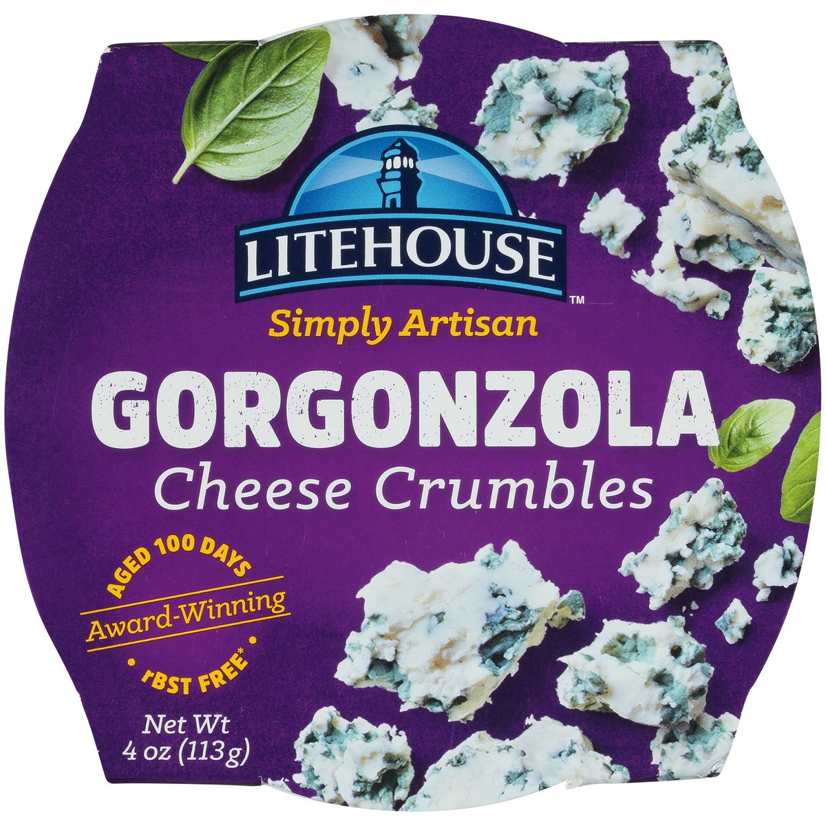 slide 5 of 7, Litehouse Simply Artisan Gorgonzola Cheese Crumbles 4 oz. Tub, 4 oz