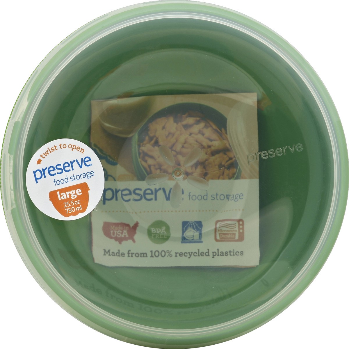 slide 3 of 3, Preserve Food Storage Container Green, 1 ct