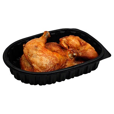 slide 1 of 1, Hill Country Fare Chicken Leg Quarters Mesquite BBQ, 4 ct