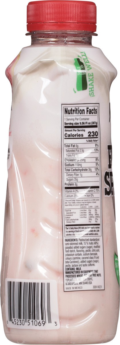 slide 2 of 9, Yoplait Fruit Splash Guava Smoothie 9.56 fl oz, 9.56 fl oz