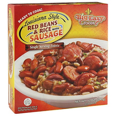 slide 1 of 1, Big Easy Foods Red Beans & Rice With Sausage, 12 oz