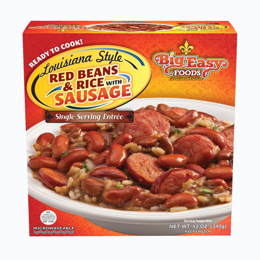 slide 1 of 2, Big Easy Foods Red Beans & Rice With Sausage, 12 oz
