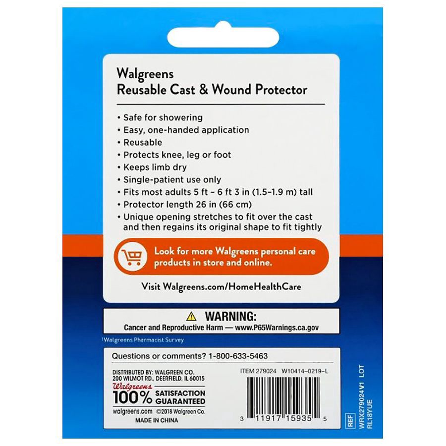 slide 2 of 2, Walgreens Waterproof Cast & Wound Protector 26 inch, 2 ct
