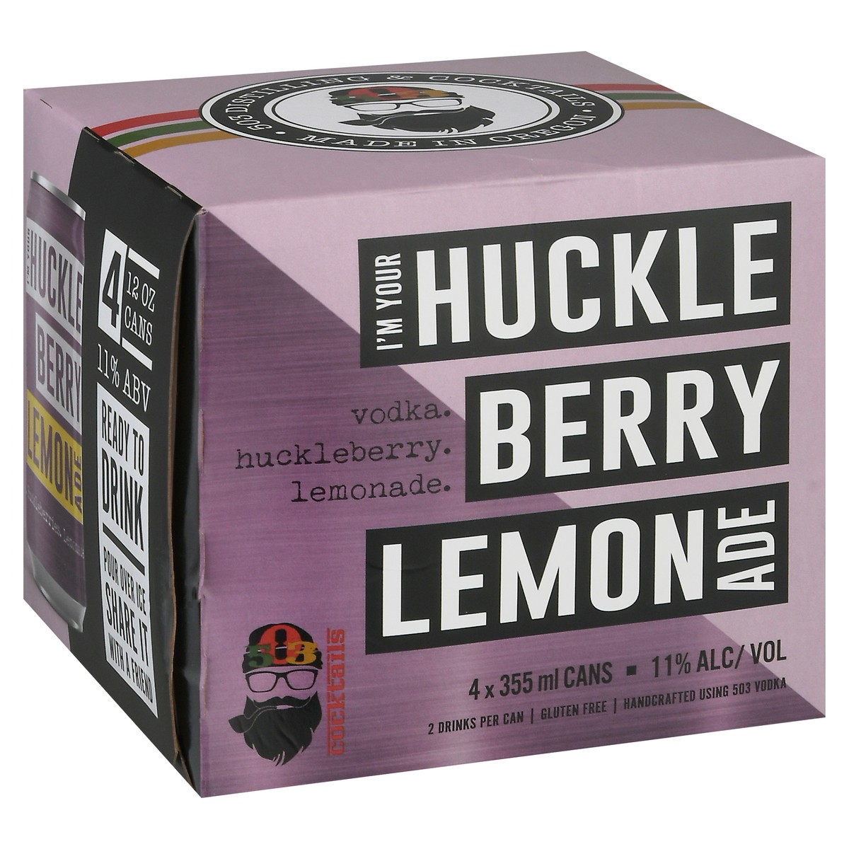 slide 8 of 9, 503 Distilling I'm Your Huckleberry Lemonade Cocktails 4 - 12 oz Cans, 4 ct
