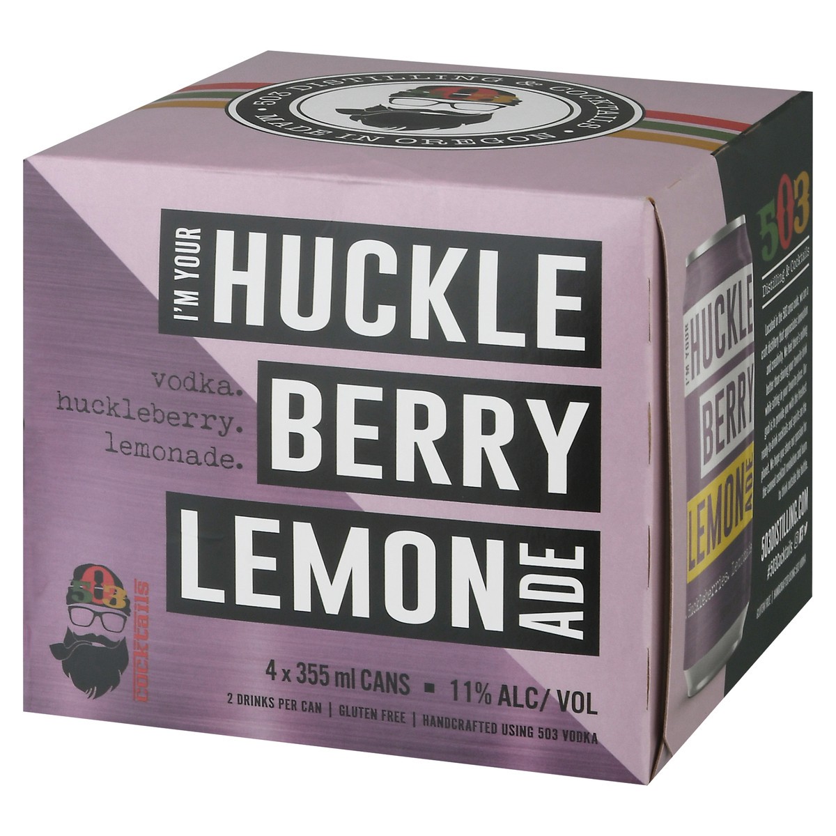 slide 3 of 9, 503 Distilling I'm Your Huckleberry Lemonade Cocktails 4 - 12 oz Cans, 4 ct