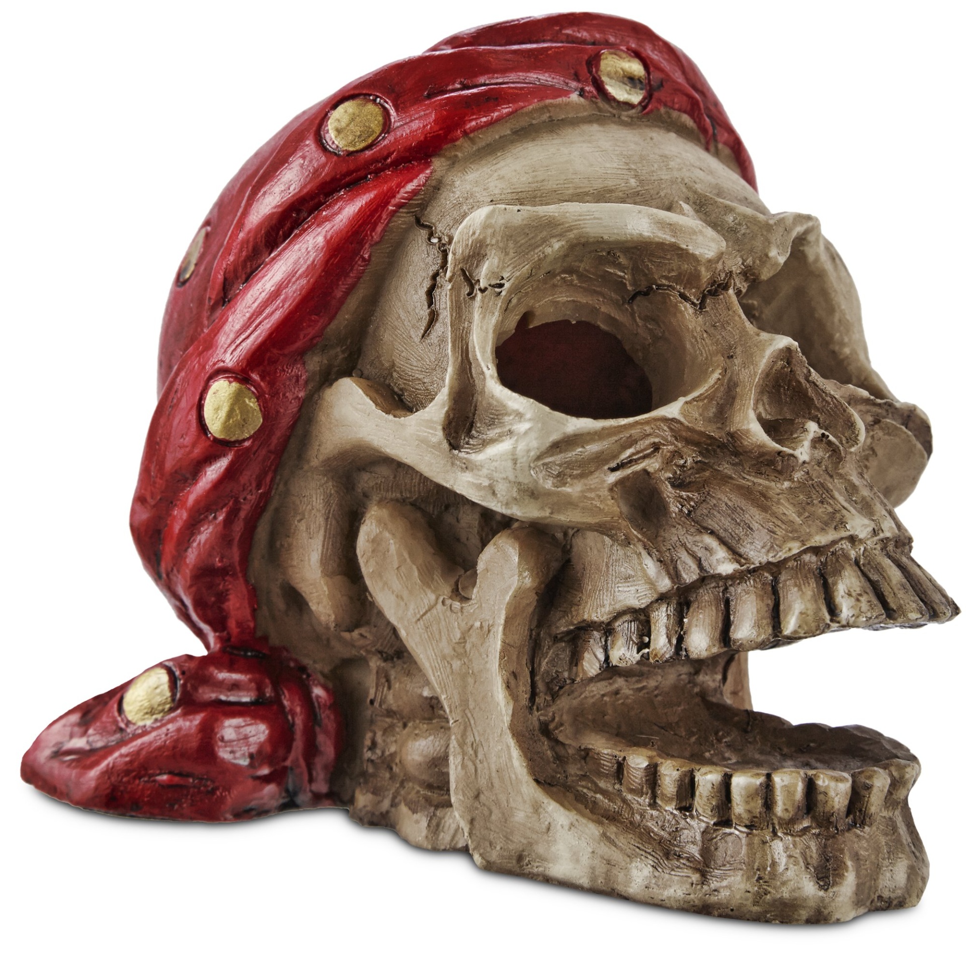 slide 1 of 1, Imagitarium Pirate Skull with Bandana Aquatic Decor, MED