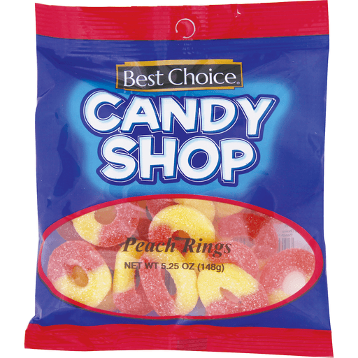 slide 1 of 1, Best Choice Candy Shop Peach Rings, 5.25 oz