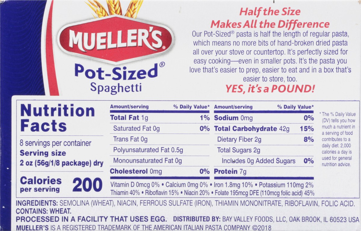 slide 9 of 9, Mueller's Pot-Sized Spaghetti 16 oz, 16 oz