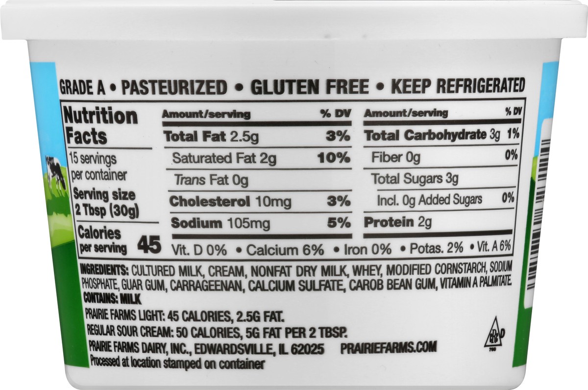 slide 7 of 13, Prairie Farms Light Sour Cream 16 oz, 16 oz