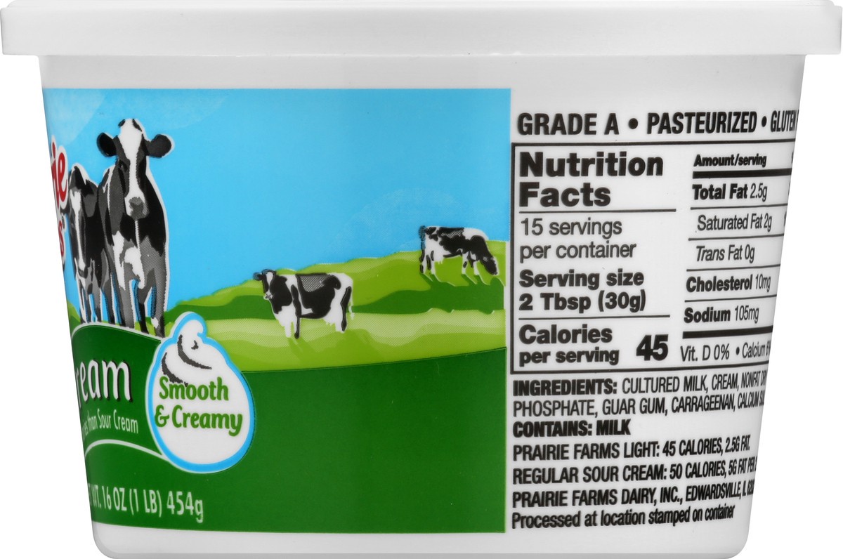 slide 9 of 13, Prairie Farms Light Sour Cream 16 oz, 16 oz