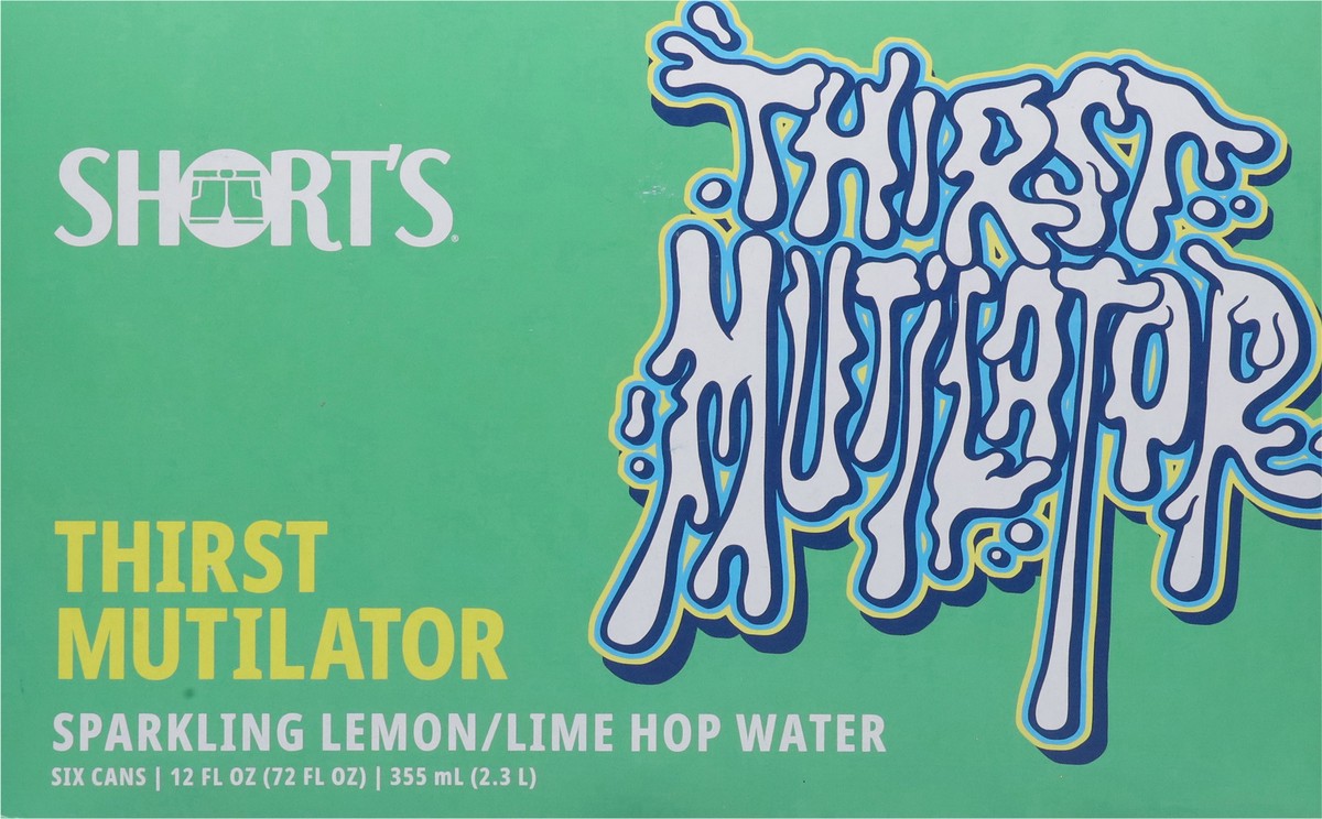slide 12 of 13, Short's Thirst Mutilator Lemon/Lime Hop Sparkling Water 6 - 12 fl oz Cans, 6 ct; 12 oz