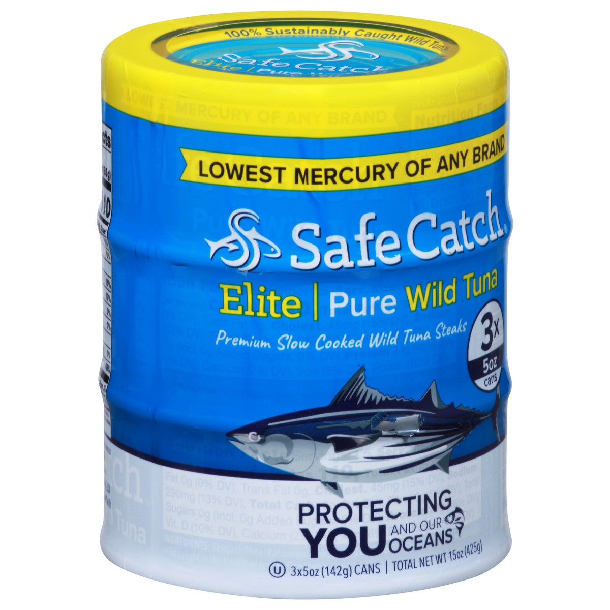 slide 2 of 9, Safe Catch Elite Pure Wild Tuna, 3 ct / 5 oz