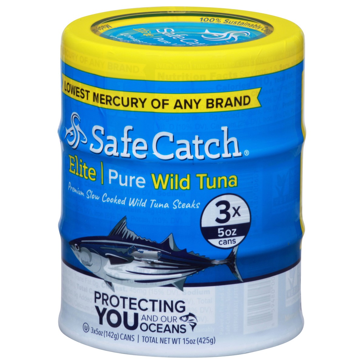 slide 3 of 9, Safe Catch Elite Pure Wild Tuna, 3 ct / 5 oz
