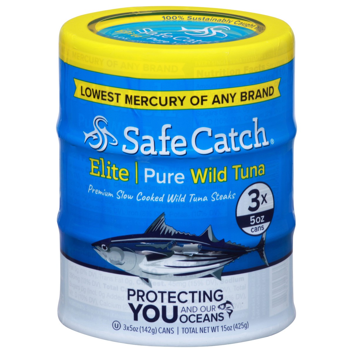 slide 1 of 9, Safe Catch Elite Pure Wild Tuna, 3 ct / 5 oz
