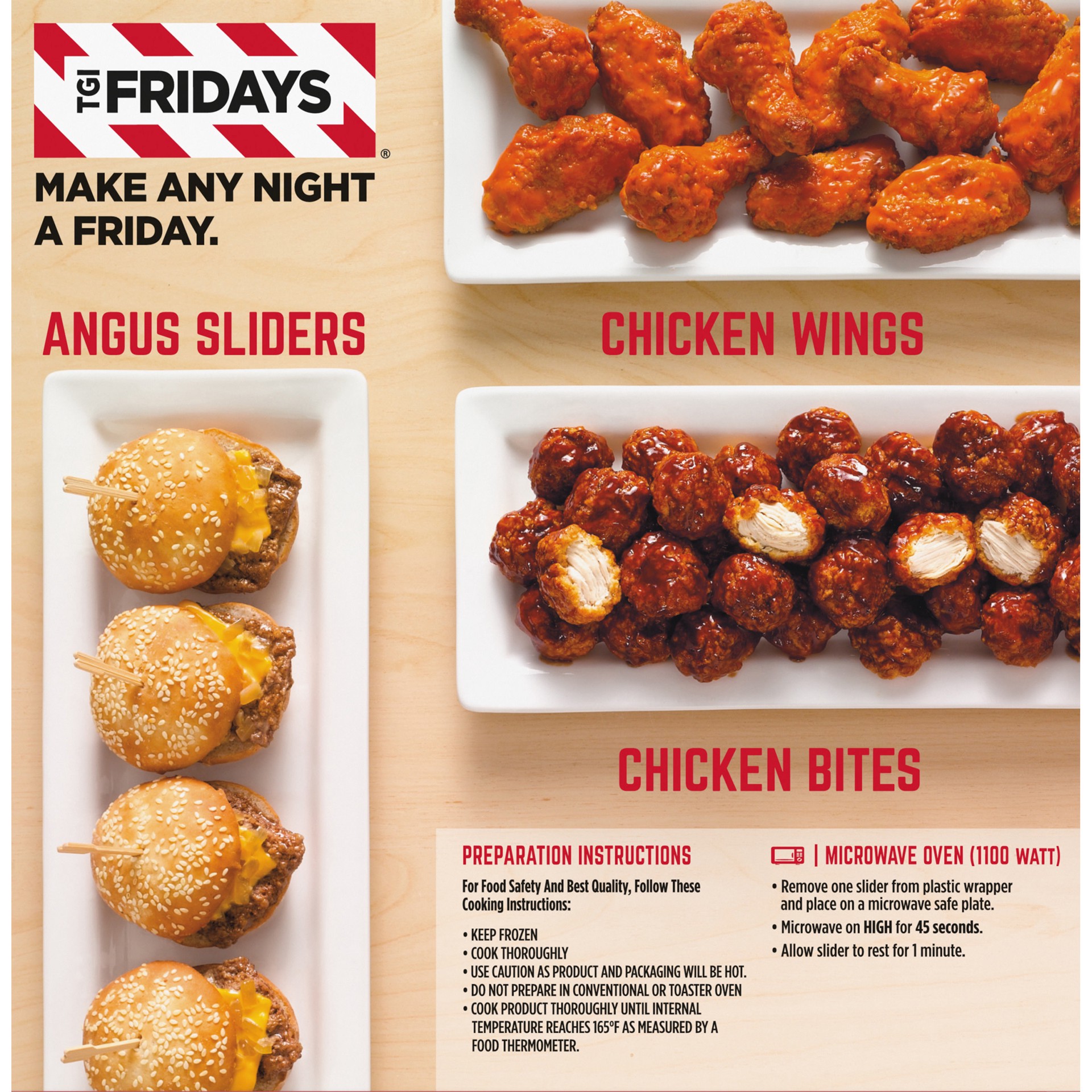 slide 3 of 5, T.G.I. Fridays TGI Fridays Frozen Appetizers The Classic Angus Sliders, 4 ct. Box, 4 ct