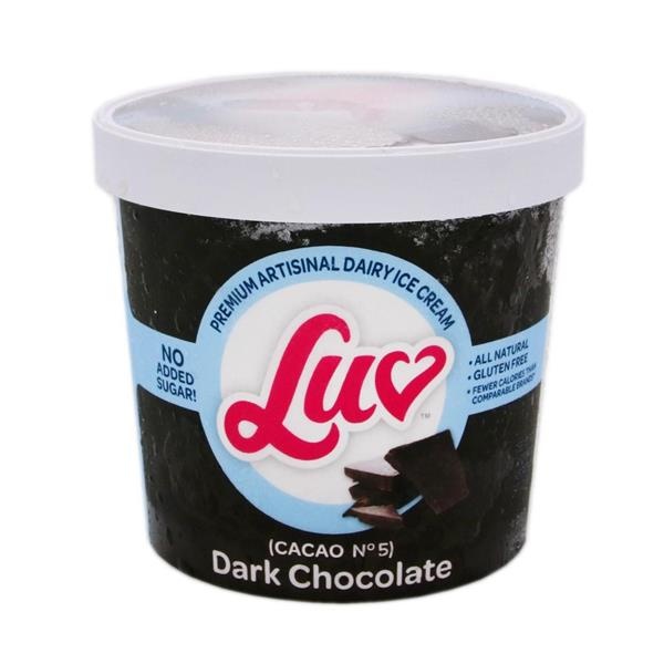 slide 1 of 1, Luv Dark Chocolate Ice Cream, 1 pint